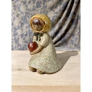 1973 Japan UCTCI Girl Stoneware Figurine MCM